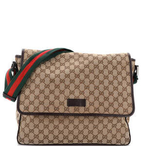 Gucci Web Strap Flap Messenger Gg #247856G88B